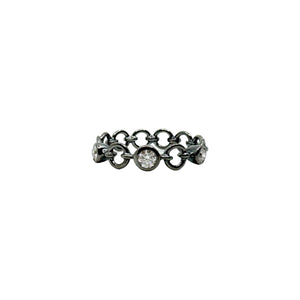 BLACK RHODIUM BEZEL RING