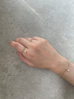 Load image into Gallery viewer, YELLOW GOLD TRAILBLAZER BANGLE WITH PEAR DIAMOND CHARM
