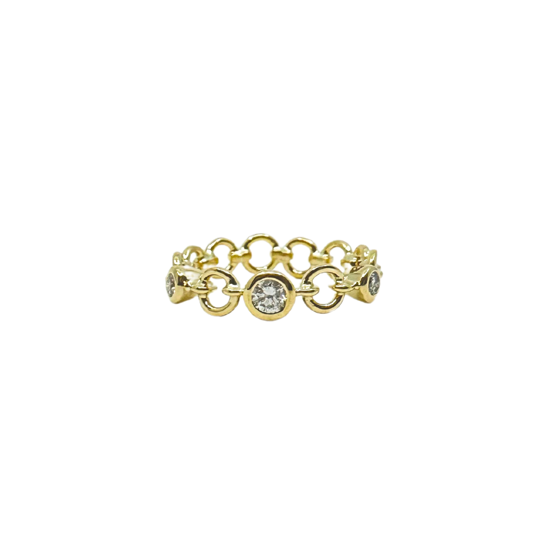 YELLOW GOLD BEZEL RING