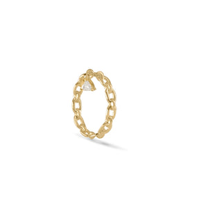 YELLOW GOLD TRAILBLAZER RING WITH TRILLION DIAMOND